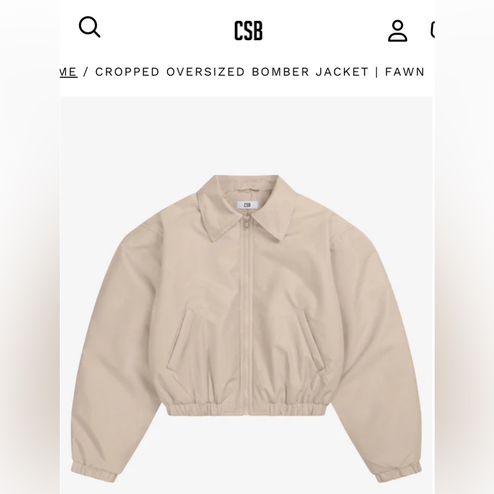 Crop Shop Boutique Fawn Bomber Jacket